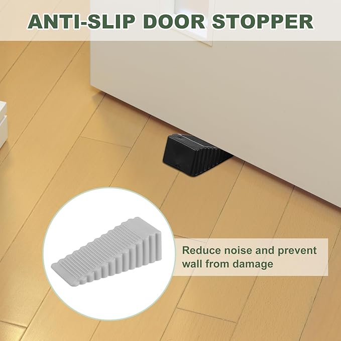 uxcell 2 Pcs Door Stoppers for Bottom of Door, 28mm/1.10 Inch Door Stops - Image 5