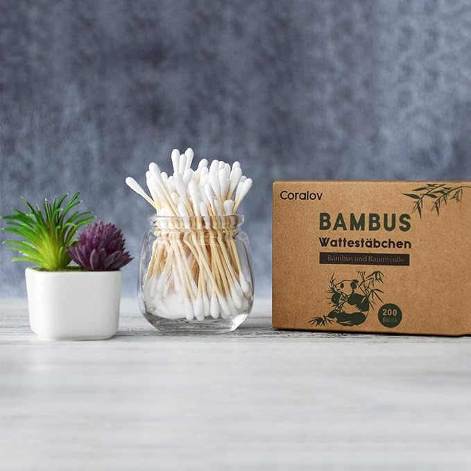 Bamboo Cotton Swab 1000PCS Double Cotton Buds bamboo Cotton Bud Eco organic - Image 6