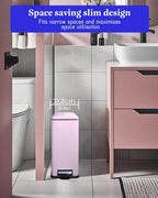 Bathroom Trash Can with Lid, 16.7L/ 4.4 Gallon Trash Can with Removable Inner - Image 6