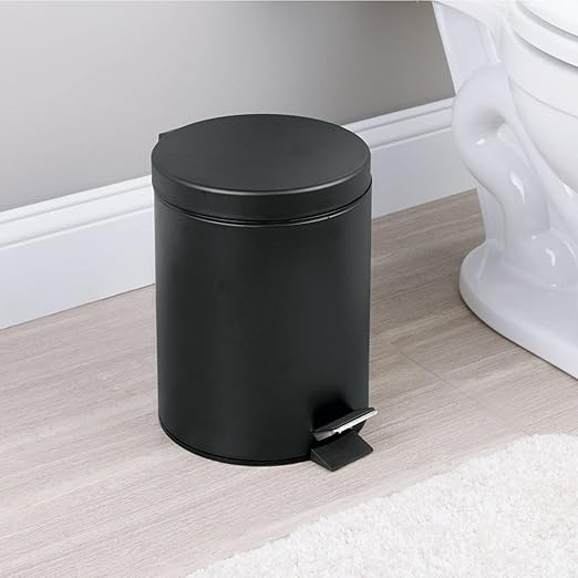mDesign Pedal Bin — Metal Waste Bin - Image 3