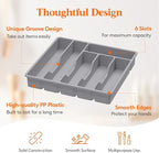 Lifewit Silverware Drawer Organizer Tray, Plastic Cutlery Storage - Image 3