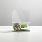 mDesign Small Plastic Home Office Storage Organizer Box Containers w/Hinged Lid - Image 3