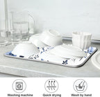 Blue White Porcelain Flower Dish Drying Mat - Image 7