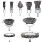 9-Piece Large Wire Brush Wheel Set by LingGan