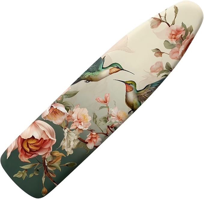 Ironing Board Cover with Elastic Edge, Portable Hummingbird Iron Pad Covers by Qznuberone