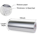 BOMEI PACK Aluminum Foil Tape, Heavy Duty Metal Foil, High Temperature Silver - Image 4