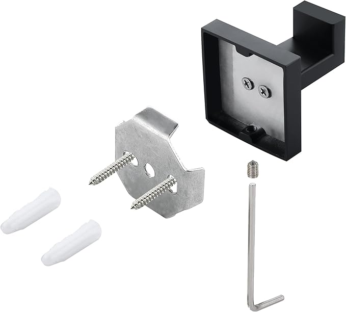 Towel Hooks For Bathrooms, Matte Black Towel Hook For Kitchen Bathroom - Image 6