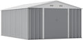 Greesum 10×14 FT Outdoor Storage Shed, Metal Storaged Sheds Without Floor, Tool Sheds with Lockable Doors and Sloping Roof for Garden, Patio, Gray by BuynowfromGreesum