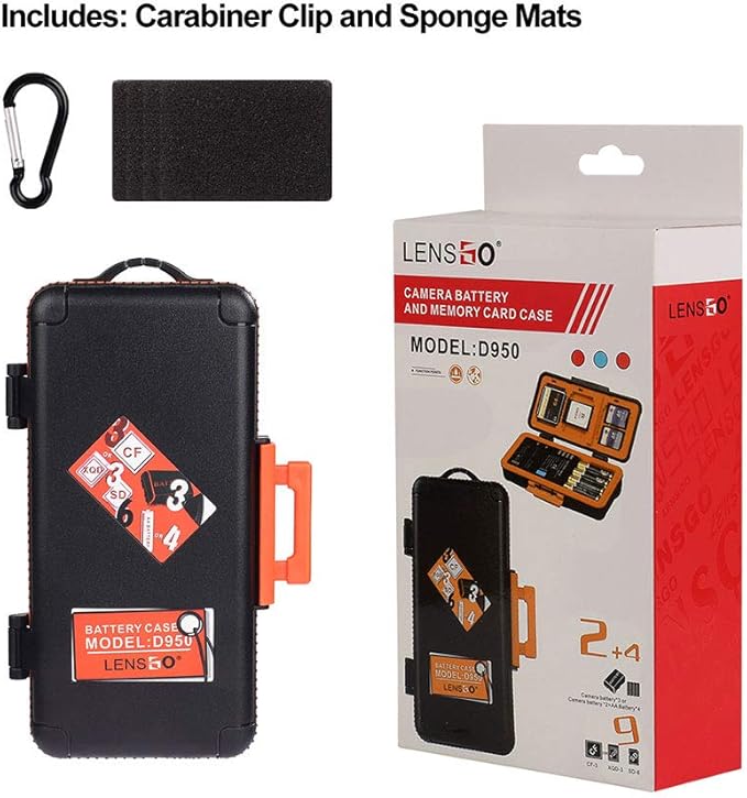 LENSGO Camera Battery Memory Card Case, Memory Card Hard Protector Case - Image 7