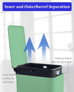 Rubbish Bin with Lid, 10 L, Stainless Steel Bathroom Waste Bin, Small Waste Bin - Image 5