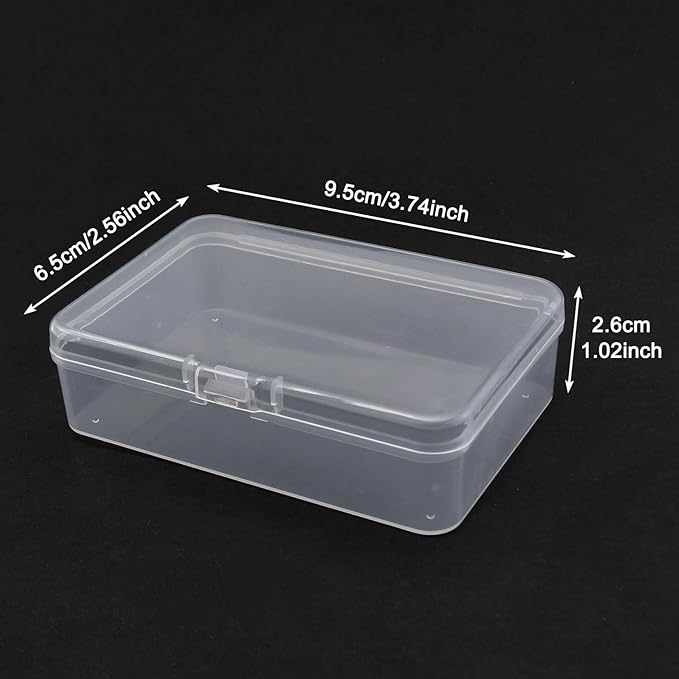 4 Pack Clear Rectangular Mini Storage Boxes - Image 3