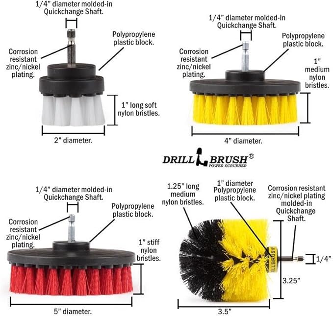 Drillbrush Drill Brush Attachment Set – Power Scrubber Brush - Image 5