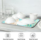 Coral Sea Shells Stars Pattern Dish Drying Mat - Image 7