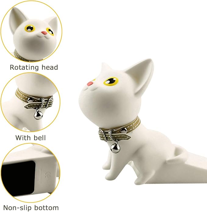 Cute Cat Door Stopper Decorative Non-Slip Floor Protector - Image 3