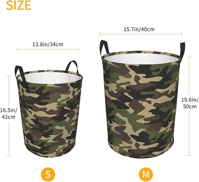 Green Camouflage Laundry Hamper Bag - Image 4