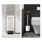 Bathroom Trash Can with Toilet Brush - Image 2
