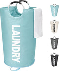 90L Large Laundry Basket, Freestanding Tall Clothes Hamper, Collapsible Laundry by Maxsilan