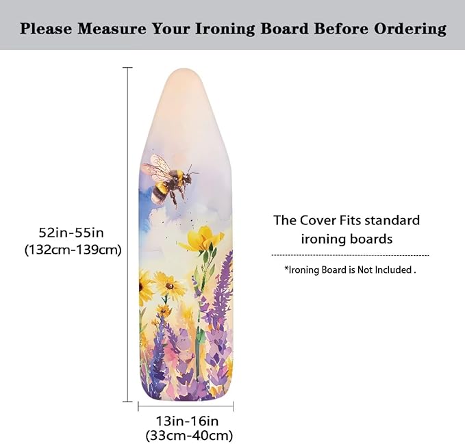 Honeybee Ironing Board Cover and Pad Fits 15" x 54" Standard Boards, Resist - Image 5