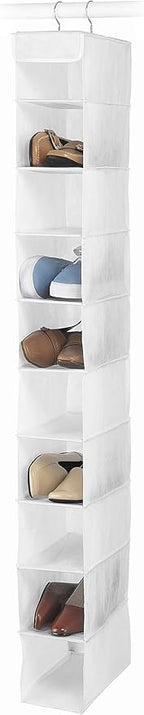 Whitmor Hanging Shoe Shelves 10 Section White by Whitmor