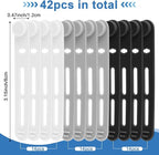 42 Pcs Silicone Cable Ties Reusable Cord Organizer Adjustable Data Cable Wraps - Image 2
