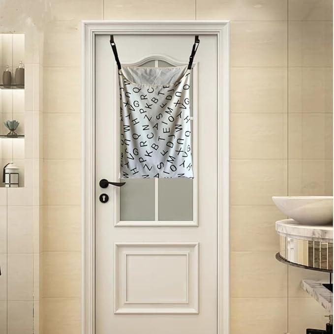 Adjustable Door Hanging Laundry Hamper Bag, - Image 6