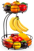 Auledio Iron 2-Tier Countertop Fruit Vegetables Basket Bowl Storage by Auledio