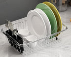 Adjustable Over Sink Dish Rack Stainless Steel Dish Drying Rack On Counter or - Image 3