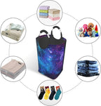 Blue Sky Laundry Basket Starry Sky Foldable Laundry Hamper Blue Galaxy - Image 5