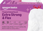 Amazon Basics Extra Strong & Flex Tall Kitchen Drawstring Trash Bags, Tropical by AmazonBasics
