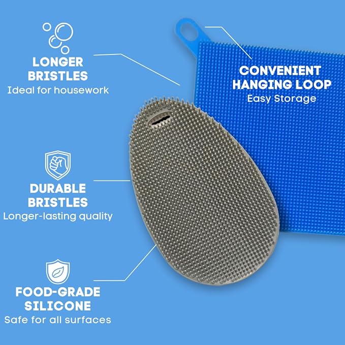 Silicone Dish Sponge Dish Scrubber - Image 3