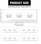 5 Pack Shower Caddy Adhesive Replacement, WaterProof Strong Shower Shelf - Image 2