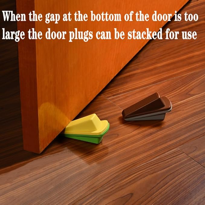 Door Stopper, Doorstopper, 4 Pack Rubber Door Stop, Sturdy Non Slip, Stackable - Image 6