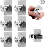 6PCS No Drill Curtain Brackets, Self-Adhesive Rod Holders, Universal Plastic by Wabboreq
