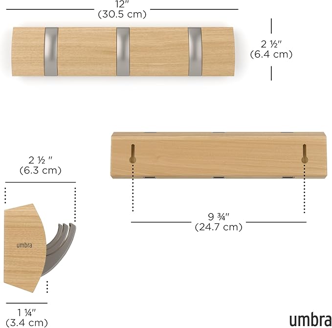 Umbra Flip Wall-Mounted Coat Rack - Image 3