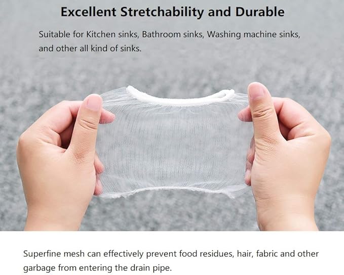 Kitchen Sink Strainer Mesh Bag- 200 PCS Disposable Sink Net Strainer Filter Bags - Image 3