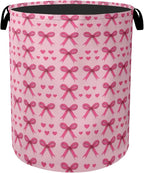 Pink Bow Laundry Hamper by Gearsly