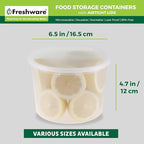 Freshware 1/2 Gallon Plastic Deli Food Storage Soup Containers - Image 3