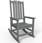 Oversized Rocking Chair, Outdoor Rocking Chair for Adults, All Weather Resistant Porch Rocker for Lawn Garden, Grey by THOEOE