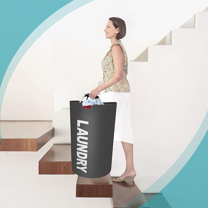 StorageRight 90L Large Laundry Basket, Laundry Hamper, Dirty Clothes Hamper - Image 5