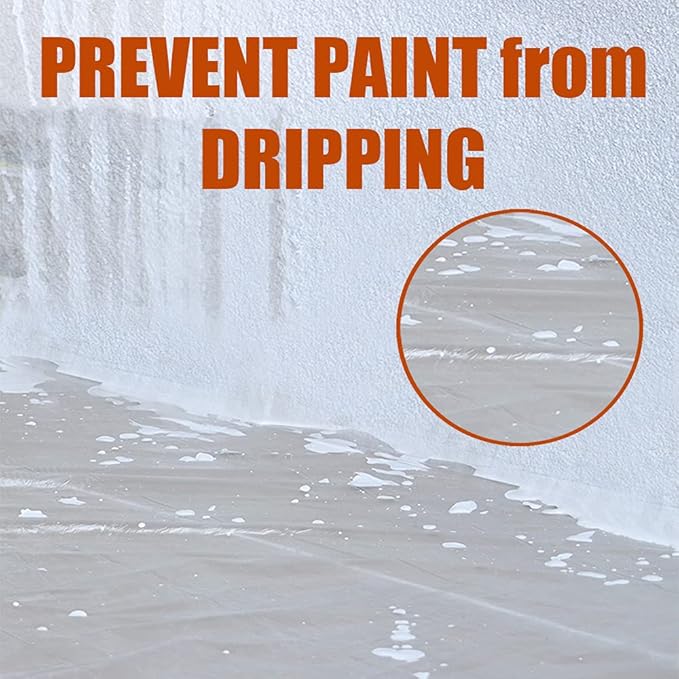 10 Pieces Plastic Drop Sheets for Painting, Waterproof and Dust-Proof Clear - Image 5