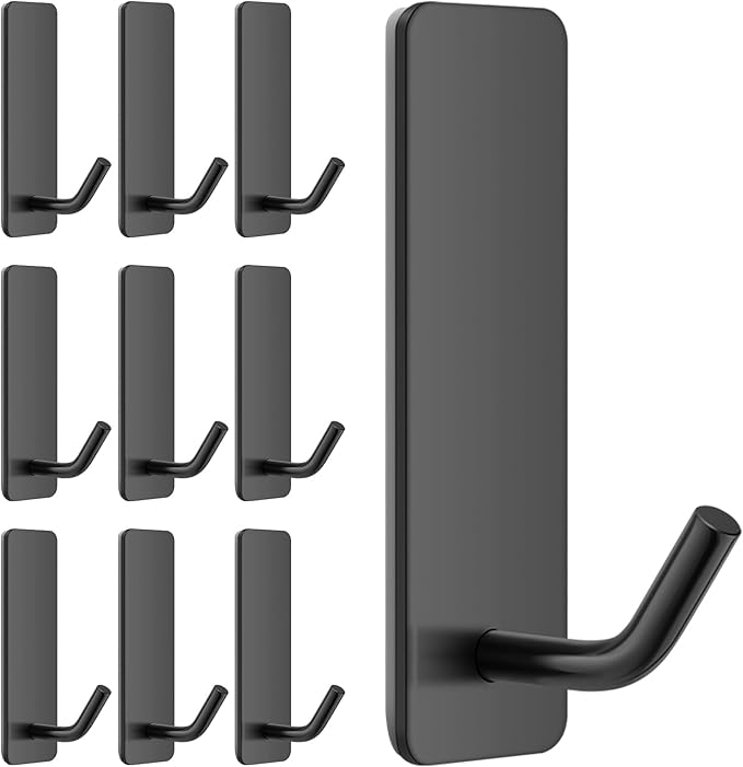 Small Self Adhesive Hooks for Walls No Damage, Sticky Hangers for Kitchen by Quavzotu