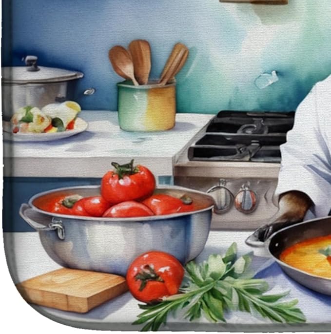 Caroline's Treasures DAC6251DDM French Bulldog The Chef Dish Drying Mat - Image 4