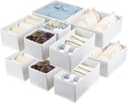12 Pack Drawer Organizer Clothes, Foldable Fabric Dresser Organizer Closet - Image 7