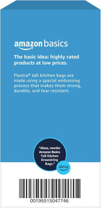 Amazon Basics 13 Gallon Tall Kitchen Drawstring Trash Bags, Flextra Strength - Image 6