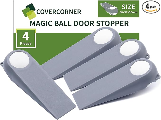 Door Stoppers for Bottom of Door, Rubber Door Stopper Wedges, Door Holders for by COVERCORNER