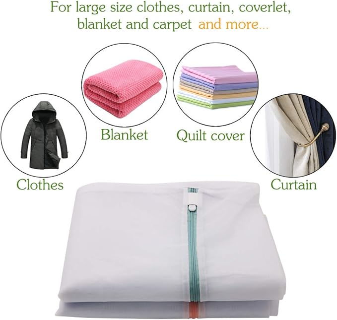 Tenn Well Extra Large Mesh Laundry Bags, 2 Pack 43 x 35 inch Jumbo Delicates Bag - Image 6
