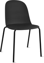 2xhome Modern Stackable Armless Dining Chair | Plastic Shell Seat with Metal Legs | Indoor or Outdoor Use | Home Kitchen Patio (2, Black, No Padding) - Image 9