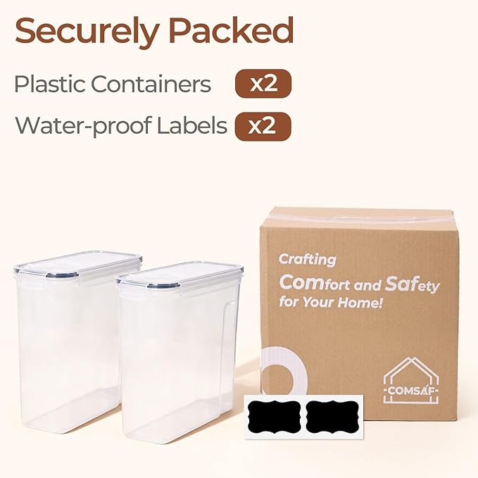 ComSaf Cereal Storage Containers Set – Airtight Food Storage - Image 8