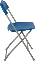 Flash Furniture Hercules Series Plastic Folding Chair - Blue - 6 Pack 650LB Weight Capacity Comfortable Event Chair-Lightweight Folding Chair - Image 12
