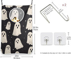 Cute Halloween Ghost Black Hanging Laundry Hamper Door Hampers Bag Basket - Image 3